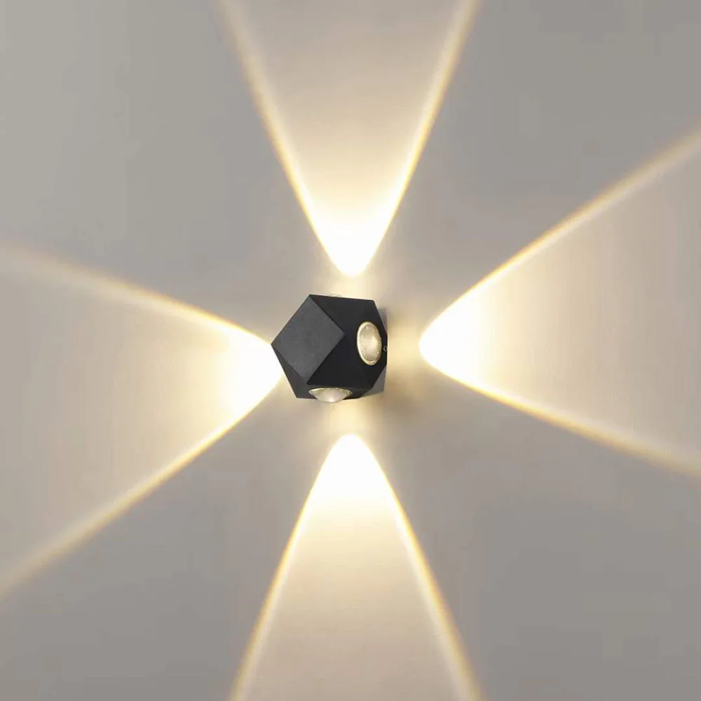 LED Updown outdoor & indoor Diamond design waterproof wall light 4W decorate for Room.Garden.Ter